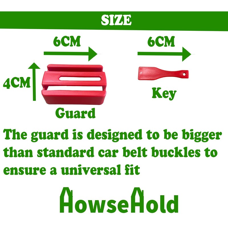 HowseHold Seat Belt Buckle Guard Cover 2 Pack & 4