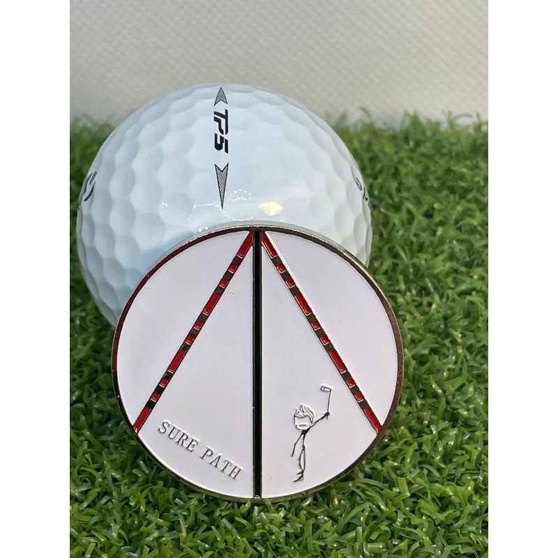 Golf Putting Aid - The Sure Path Ball-Marker (Alignment with