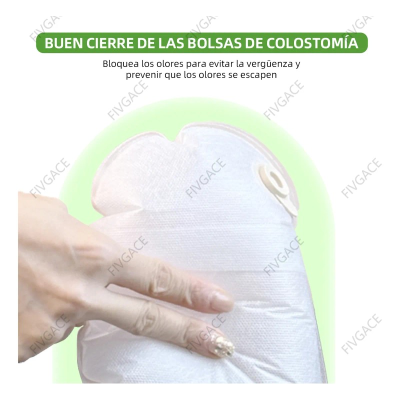 10pic Bolsa Ostomía Con Filtro Carbón Antifugas Salida Gases