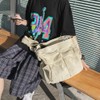 Canvas Messenger Bag Large Capacity Hobo Crossbody Bag with Multiple