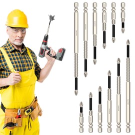 Dayinkes 12PCS High Magnetic Screwdriver Drill Bit Set, Anti-Slip Magnetic Screwdriver Bits, with Quick-Change Precision Tips 25-150mm Multi-Size Set, for Professional DIY & Tech Maintenance