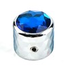 OVSAL 2PCS Solid Aluminum Guitar Knobs，Blue Crystal Style Top Volume