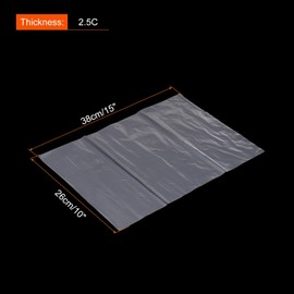 PATIKIL 100 Pcs Clear Flat Open Plastic Poly Bags 10x15 Inch 1 Mil Packaging Bags for Food, Home, Collectibles Storage, Proving Bread, Dough