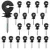 Hsthe Sea 20 Pcs Electric Fence Ring Insulators Wire Mesh