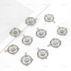 AUEAR, 50 Pack Compass Charms Pendants Alloy Charm Spacer Beads