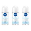 Nivea Fresh Natural Infini-Fresh Roll-On Deodorant Antibacterial 50ml 3-Pack