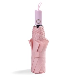 Frizkyn Folding Umbrella, 3 Seconds Automatic Storage, Windproof and Waterproof, For Work or Travel, Pink