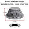 Seatery Bathtub Drain Hair Catcher with Drain Plug, Silicone Tub