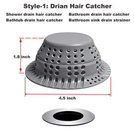 Seatery Bathtub Drain Hair Catcher with Drain Plug, Silicone Tub Drain Cover Strainer, Bathtub Drain Stopper, Drain Protector for Shower/Bathroom Sink, Heave-Duty & Stay in Place
