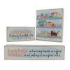 SET OF THREE COMICAL GARDEN THEMED GARDNERS GIFT IDEA WOODEN
