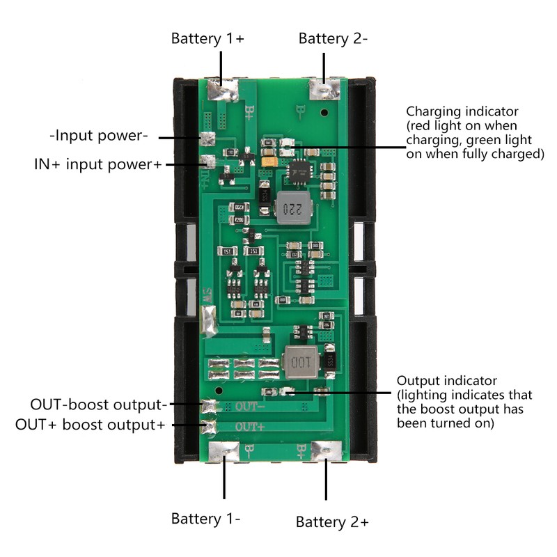 12V/9V Lithium Battery Step Up Module 5 in 1 Boost