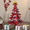 Hikis 16cm Mini Wooden Christmas Tree Home Decor Ornament 16cm Red