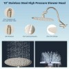 Hibbent Shower Head High Pressure Rainfall Shower Head Handheld Showerhead