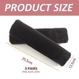 3 Pairs of Plush Shoulder Pads, Car Supplies, Car Seat Belt Accessories, Car Interior Decoration.