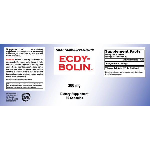 Truly Huge Ecdysterone Bodybuilding Supplement Natural Muscle Builder