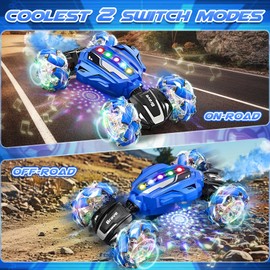 Gesture Sensing RC Stunt Car - Boys Toys Age 6-12, 4WD Hand Controlled Remote Control Car with Light & Music, 360°Rotation Twist Vehicle Toy, Christmas Birthday Gift for Boys Girls Age 6 7 8 9 10 11+