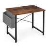 Computer Desk with Storage Bag, Metal Frame Study Table