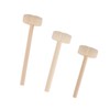 100pcs Mini Wooden Hammers for Chocolate Portable Breakable Heart Hammer