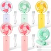 Woanger 5 Pcs Mini Handheld Folding Fan Bulk Hanging Rechargeable