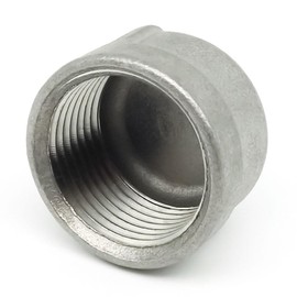 AHFMANG 3PCS Stainless Steel 304 Pipe Cap 3/4" NPT Female Threaded Cast Pipe Fitting