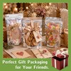 200Pcs Mylar Bags with Window 10"x14"Resealable Stand Up Mylar Bag