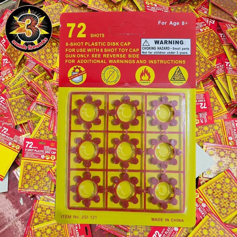 8 SHOT RING CAPS - 504 SHOTS - 63 RINGS