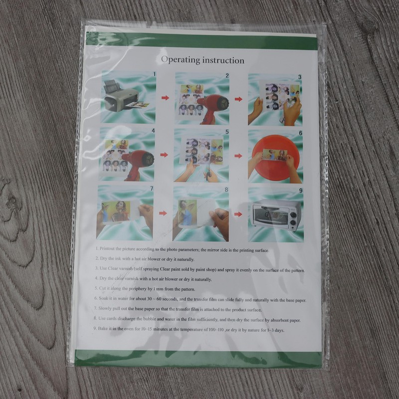 DIVCHI Water Slide Decal Paper A4 Size Inkjet Printer Decals