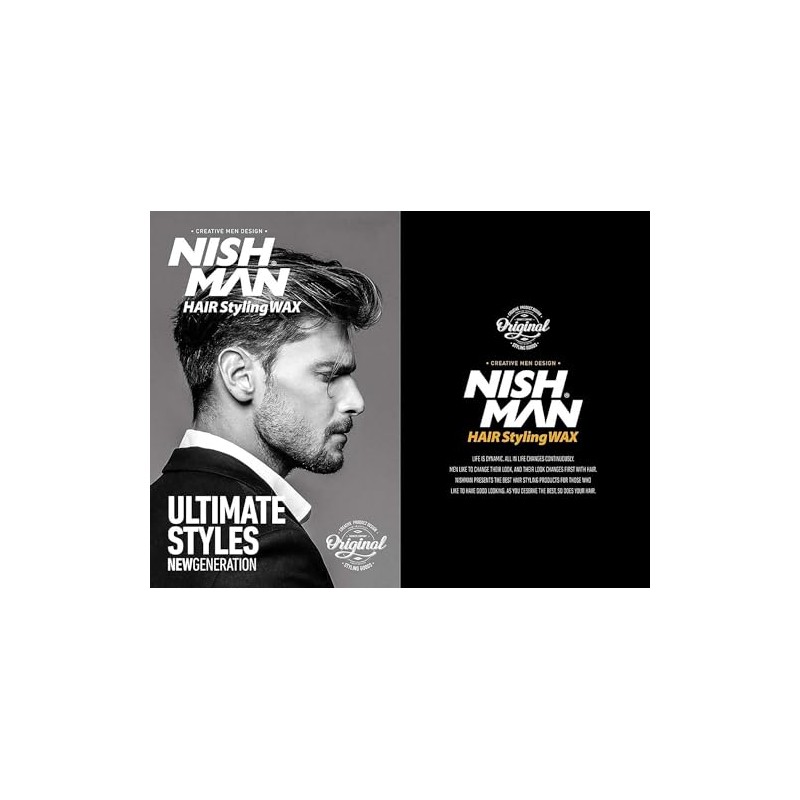 Nishman Hair Styling Wax for Men, B3 Flaming, Red150 ml