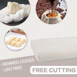 Olicity Cheese Cloth, Grade 90, 27 Sq Feet, 100% Unbleached Cotton Cheesecloth with Hemmed 2 Edges Fabric Ultra Fine Reusable Muslin Cloths for Butter, Cooking, Strainer, Baking - 3 Yards