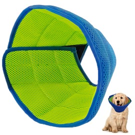 Soft Recovery Collar for Dogs and Cats Post-Surgery - Adjustable Protective Cone with Breathable Edge to Stop Licking/Biting, Pet Healing Collar Neck 38-44cm/15-17.3in (Blue, Large)