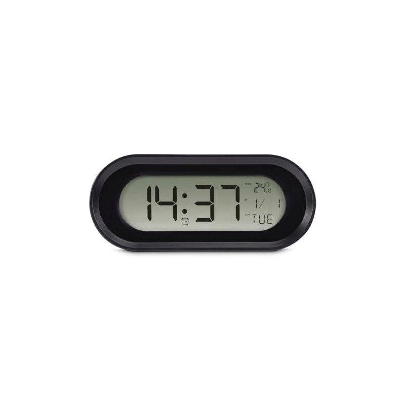 Samos Digital Alarm Clock LCD Black