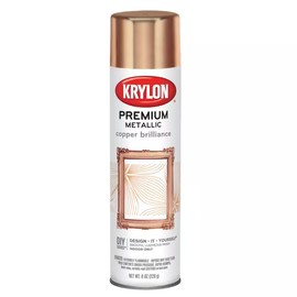 Krylon K01020A07 Premium Metallic Gloss Spray Paint Resembles Actual Plating, Copper Brilliance, 8 oz.