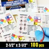 100pcs, 2-1/2" x 2-1/2", Optimized GHS Labels Hazardous Chemical Safety