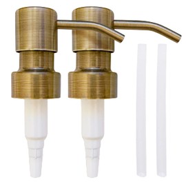 Bathroom Countertop Soap Dispensers (Bronze Brushed, 2 Pack)