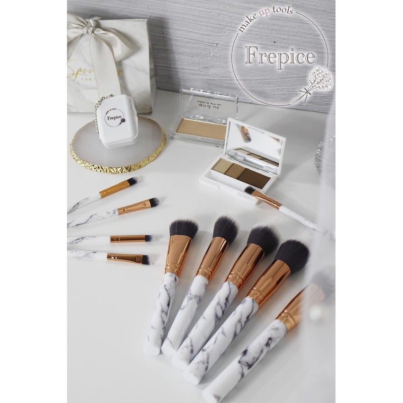 Frepice Makeup Brushes, Set of 10, Powder Brush, Concealer Brush,