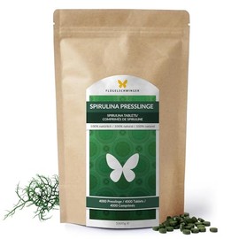 Flgelschwinger 1kg Spirulina-Presslinge, 4000 Tabletten 'a 250mg, 100% natrlich, Rohkostqualit?t, ohne Zus?tze, schonende Verarbeitung bei niedrigen Temperaturen (1000g)