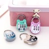 Grey Cute Cat Combination Lock,Travel Locks for Luggage Backpack Locks