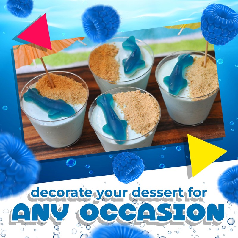 Blue Sharks Gummy Candy | 1 Pound Bag | Blue