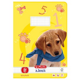 herlitz X.book exercise book, DIN A4, ruled style 8f / diamond
