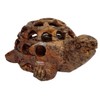 Purpledip Soapstone Statue: Jali Carving Tortoise (11661)