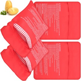 4 bolsas de patatas para microondas, reutilizables, para microondas, bolsa de patatas lavables, bolsa para microondas, bolsa de cocina, tortillas, mazorcas de maíz, herramienta para hornear express,