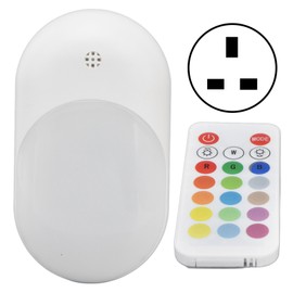 Plug in LED Night Lights 16 Static Colors RGB Night Light with Remote Control for Kitchens Corridors Stairs AC100‑240UK Plug