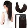 Winsky Coleta De Cabello Humano De 35,5 Cm, 80 G,