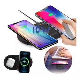 Dolores Cargador Inducción Inalámbrico Móvil Qi Dual Carga Rápido