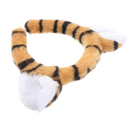LALAFINA Tiger Ears Hair Hoop Orange Animal Ear Headband Party Hair Accessory for Women