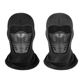 Bosco Thermal Fleece Balaclava Neck Warmer with PVC Mask for Winter Riding Mask Gray 2ea