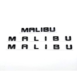 3X 16-23 Malibu Door & Trunk Letter Emblem Badge Nameplate Logo Replacement for Malibu (Gloss Black)