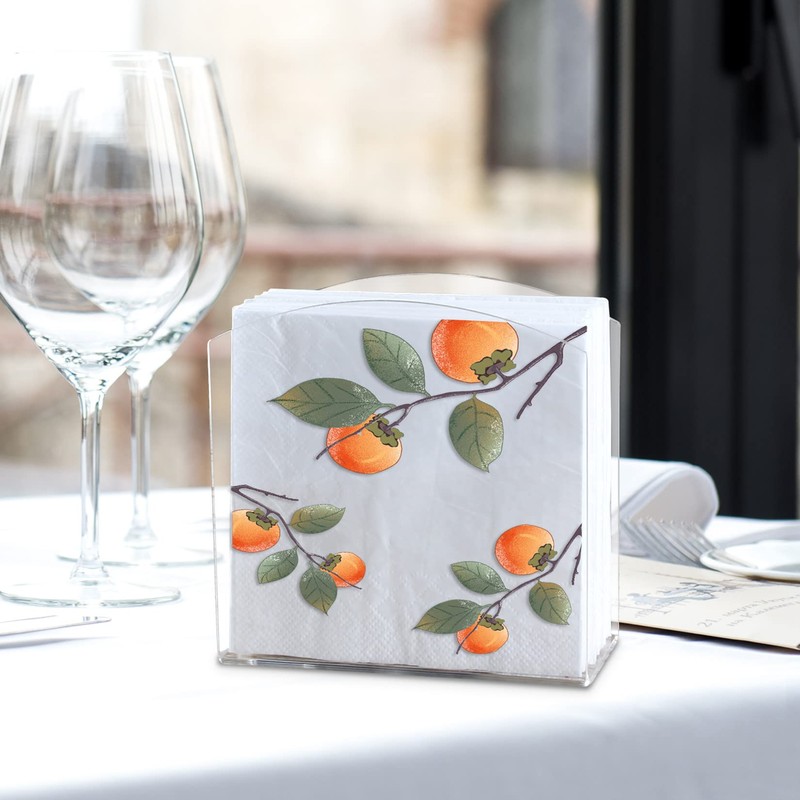 Yes!Fresh Napkin Holder Simplicity Clear 2 Pack Set,Mess-Free Space Saver