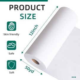 Tear Away Machine Embroidery Stabilizer Backing,12" x 50 Yd roll Medium Weight 1.8 oz, Cut into Variable Sizes for Tearaway Machine Embroidery and Hand Sewing