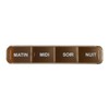 Pill Box for Week and Day Caramel ● Faux Leather